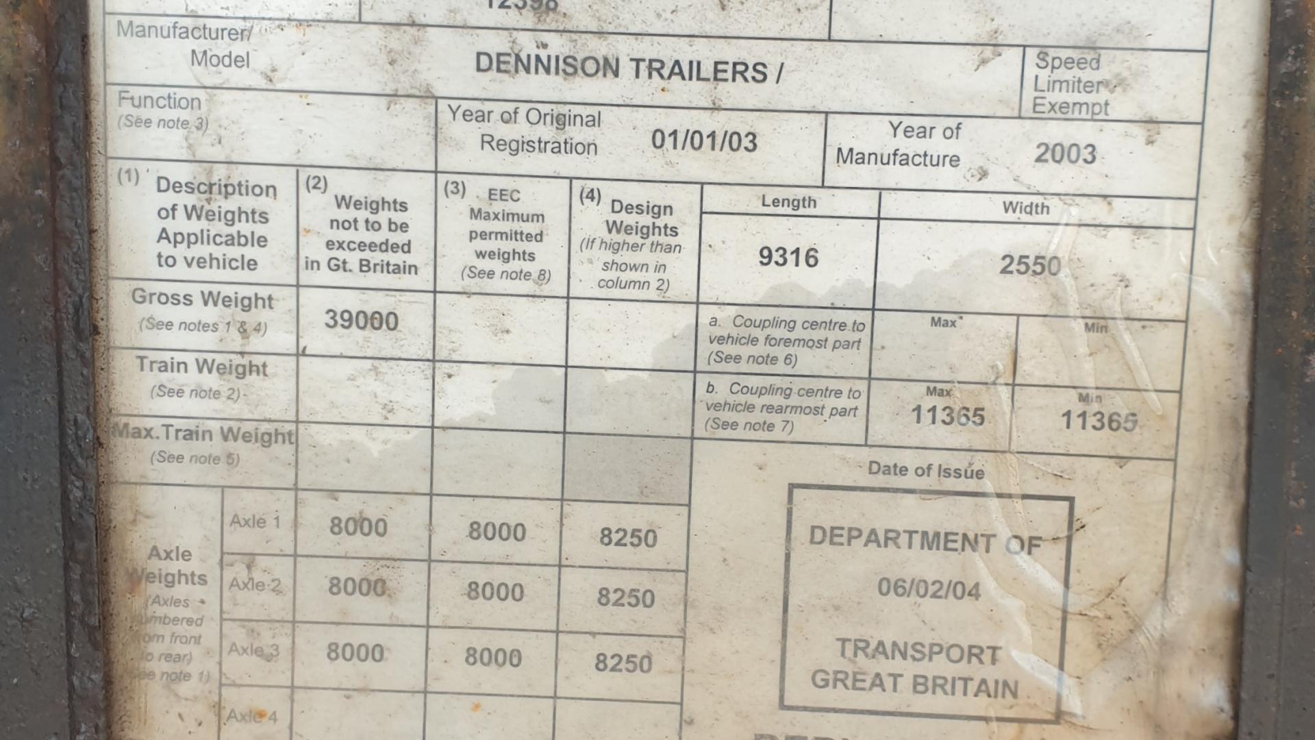 Dennison TRI AXLE (ROR)