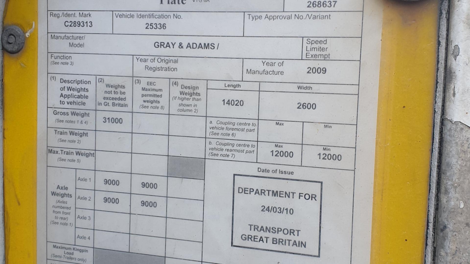 Gray & Adams Tandem Axle BPW