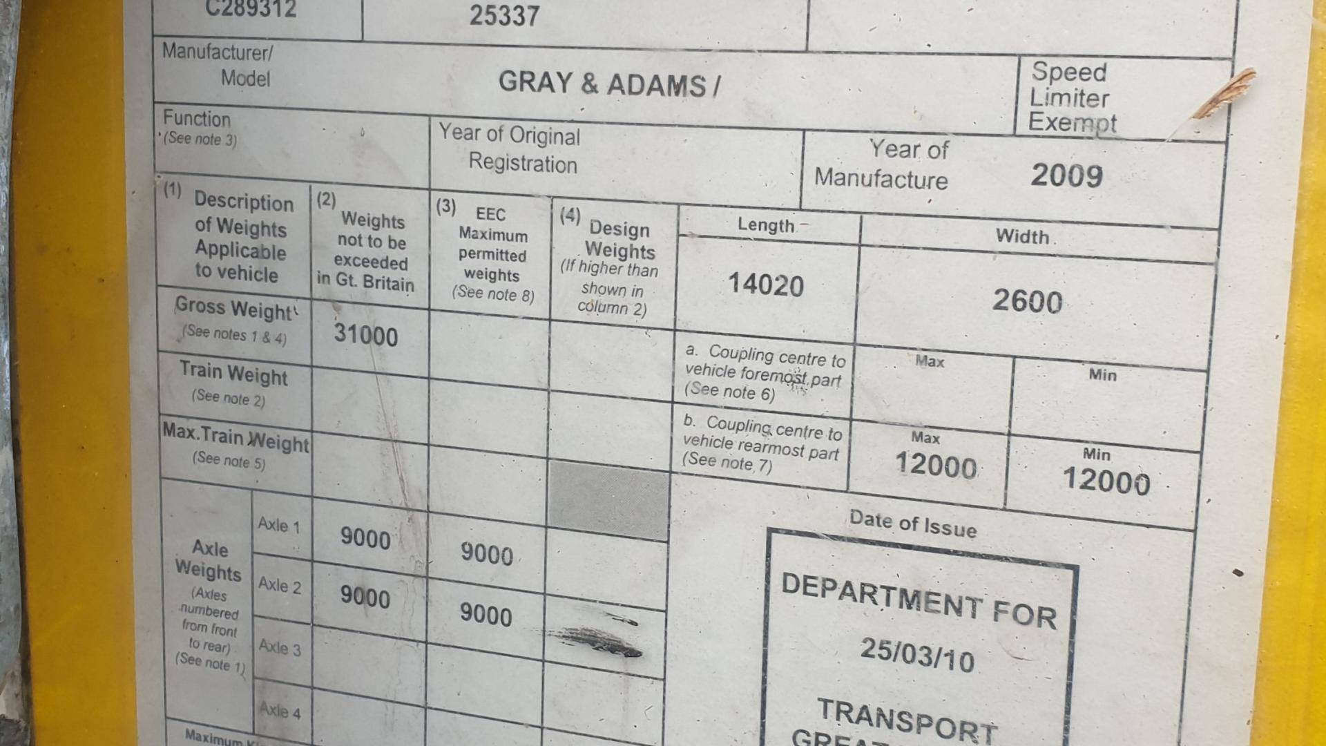 Gray & Adams Tandem Axle BPW