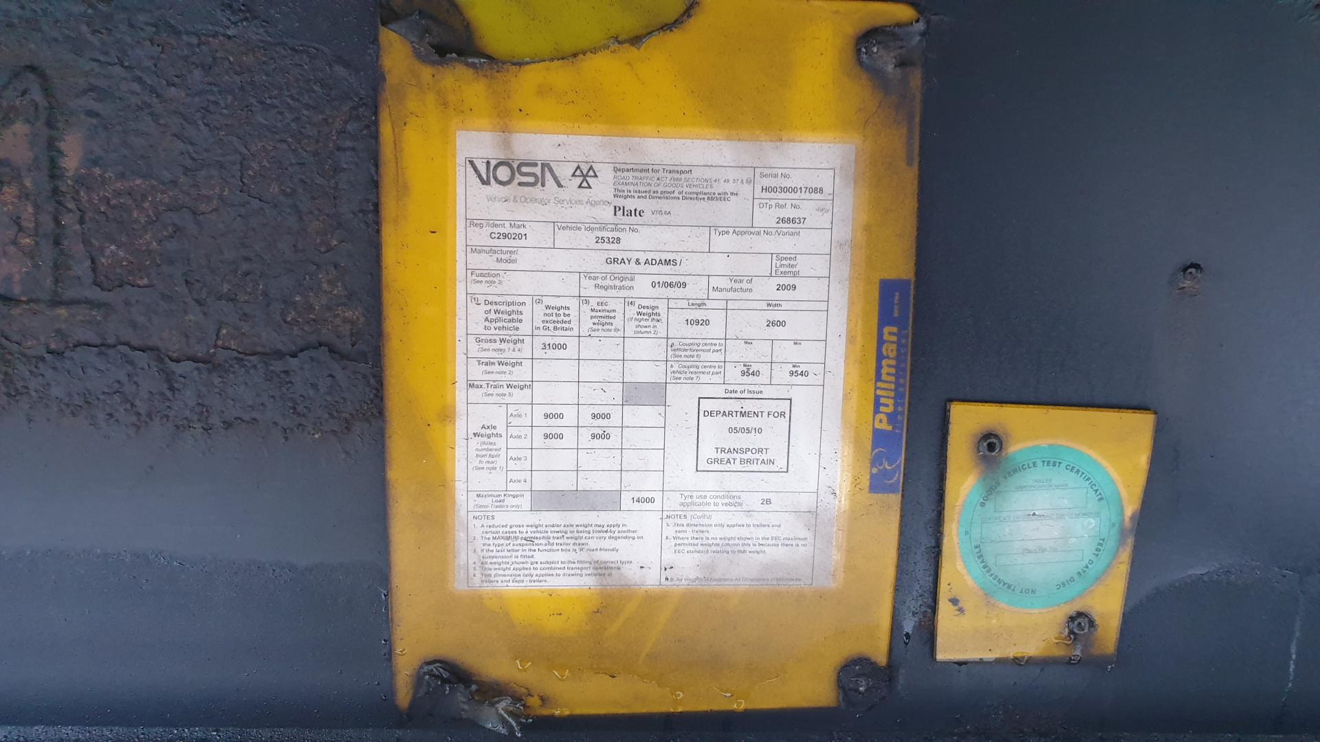 Gray & Adams Fridge trailer